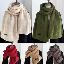 Load image into Gallery viewer, Long Knitted Scarf - Weave Pattern
