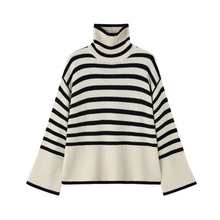 Load image into Gallery viewer, Loose Striped Turtleneck
