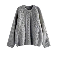 Load image into Gallery viewer, Roundneck Cable Knit Sweater
