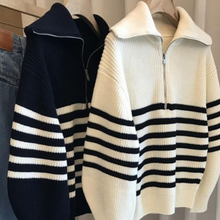 Load image into Gallery viewer, Striped Collar Sweater
