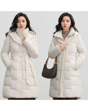 Load image into Gallery viewer, Long Bubble Jacket with Cinched Waist
