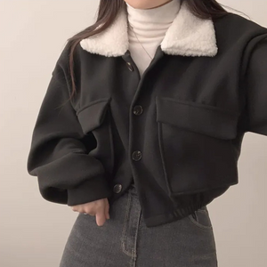 Button Cropped Jacket