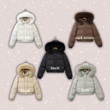 Load image into Gallery viewer, Fleece-lined Puffer with Detachable Hood

