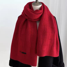 Load image into Gallery viewer, Long Knitted Scarf - Weave Pattern
