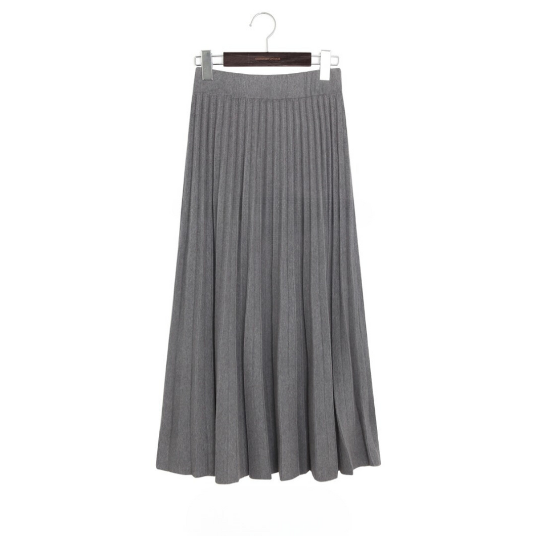 Pleated Knit Skirt