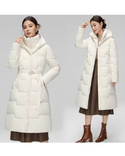 Load image into Gallery viewer, Long Bubble Jacket with Cinched Waist
