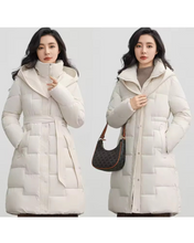 Load image into Gallery viewer, Long Bubble Jacket with Cinched Waist
