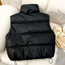 Load image into Gallery viewer, Soft Faux Leather Puffer Vest
