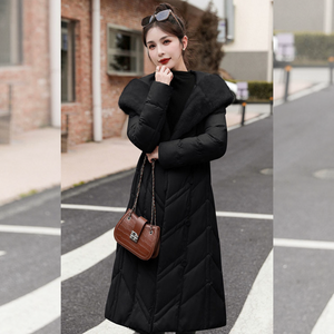 Fur Collared Long Bubble Jacket