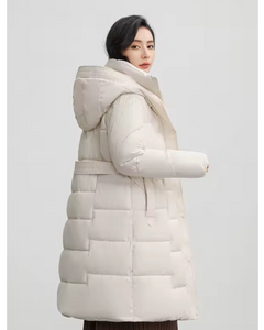 Long Bubble Jacket with Cinched Waist