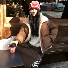 Load image into Gallery viewer, High Collar Sherpa Puffer Jacket
