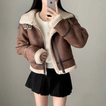 Load image into Gallery viewer, High Neck Soft Leather Jacket
