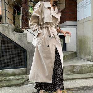 Long Raglan Trench Coat