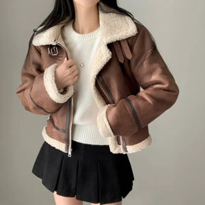 High Neck Soft Leather Jacket