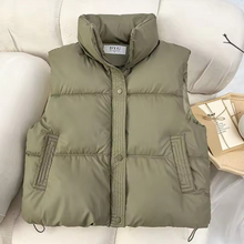 Load image into Gallery viewer, Soft Faux Leather Puffer Vest
