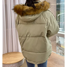 Load image into Gallery viewer, Oversized Puffer with Fur Hood
