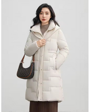 Load image into Gallery viewer, Long Bubble Jacket with Cinched Waist
