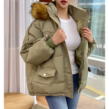 Load image into Gallery viewer, Oversized Puffer with Fur Hood
