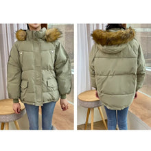 Load image into Gallery viewer, Oversized Puffer with Fur Hood
