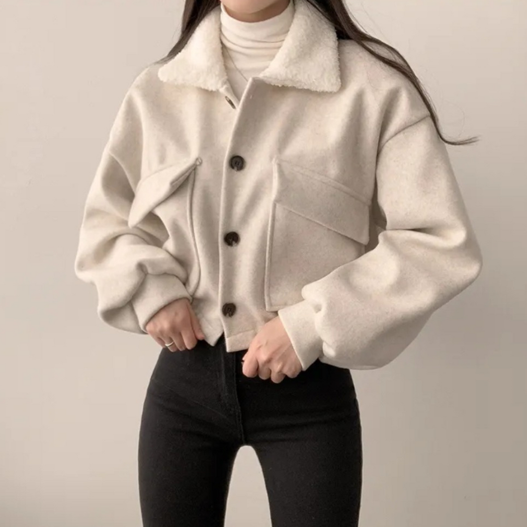 Button Cropped Jacket