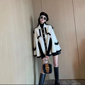 White Buttoned Poncho
