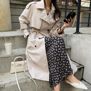 Long Raglan Trench Coat