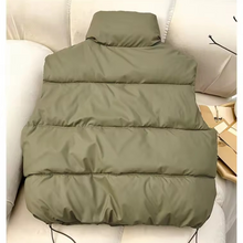 Load image into Gallery viewer, Soft Faux Leather Puffer Vest
