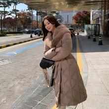 Load image into Gallery viewer, Two-way Long Puffer Jacket
