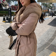 Load image into Gallery viewer, Two-way Long Puffer Jacket
