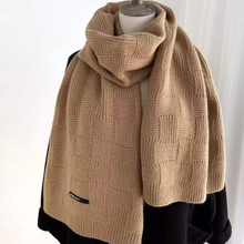 Load image into Gallery viewer, Long Knitted Scarf - Weave Pattern
