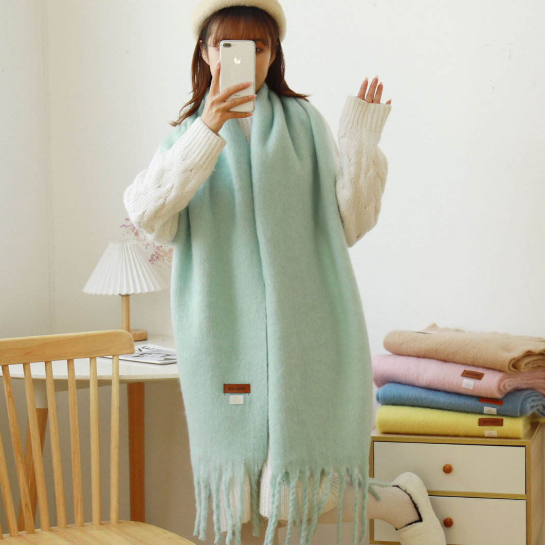 Plain Tassel Scarf