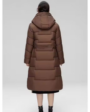 Load image into Gallery viewer, Long Bubble Jacket with Cinched Waist
