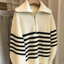 Load image into Gallery viewer, Striped Collar Sweater
