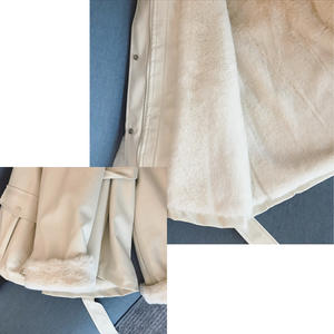 Overfit Leather Coat (Eco-fur)