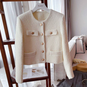 White Short Tweed Blazer