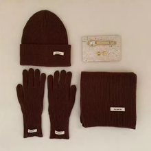 Load image into Gallery viewer, Knit Set (Beanie, Scarf &amp; Gloves)
