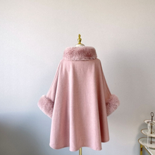 Load image into Gallery viewer, Fur Cape Coat
