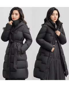 Long Bubble Jacket with Cinched Waist