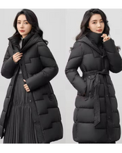 Load image into Gallery viewer, Long Bubble Jacket with Cinched Waist
