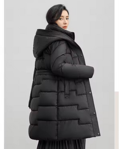 Long Bubble Jacket with Cinched Waist
