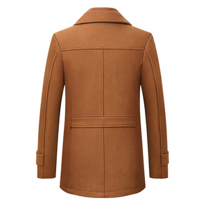 Soft Wool Blend Coat for Men