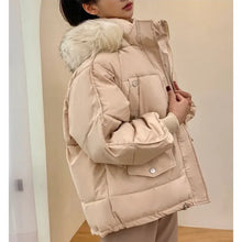 Load image into Gallery viewer, Oversized Puffer with Fur Hood
