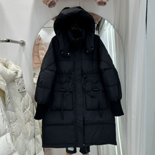 Load image into Gallery viewer, Long Bubble Jacket with Cinched Waist
