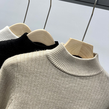 Load image into Gallery viewer, Ribbed Cashmere Longsleeves - Mockneck
