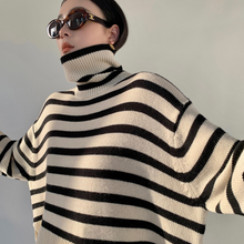 Load image into Gallery viewer, Loose Striped Turtleneck
