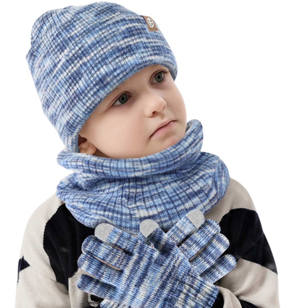 Kiddie Warmer Set (Beanie, Gloves, Neck Warmer) Printed – JANUARY