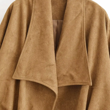 Load image into Gallery viewer, Wide Collar Suede Jacket
