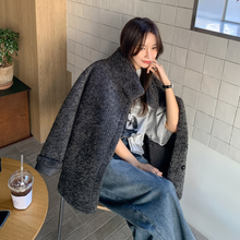 Load image into Gallery viewer, Funnel Neck Soft Fur Jacket
