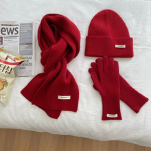 Load image into Gallery viewer, Knit Set (Beanie, Scarf &amp; Gloves)
