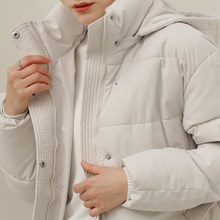 Load image into Gallery viewer, Belted Puffer Jacket with Hood
